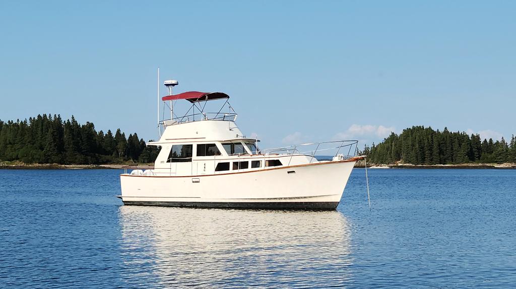 37' Roughwater Flybridge Trawler 1982 For Sale - Ed Monk Jr. Design